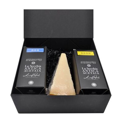 Coffret 1 - Vinaigre Balsamique de Modène IGP 3 et 4 étoiles au Parmesan