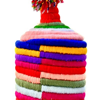 STRIPED Berber Basket with POMPOM