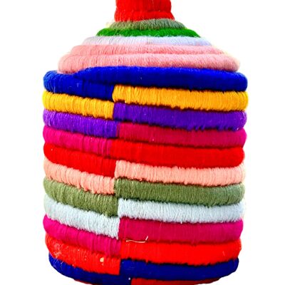 STRIPED Berber Basket with POMPOM