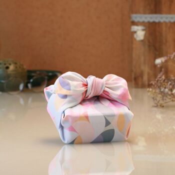 Ensemble Furoshiki de 7 serviettes cadeaux en tissu simple face 12