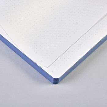 Transcendance - Ordinateur portable Surface M - | carnet nuuna A5 | Grille de points de 3,5 mm | 176 pages numérotées | Papier de qualité supérieure 120 g | matière denim recyclée | produit de manière durable en Allemagne 5