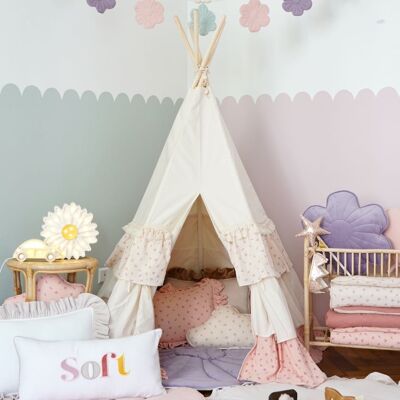 Set Teepee tent for kids with mat "Forget-me-not"