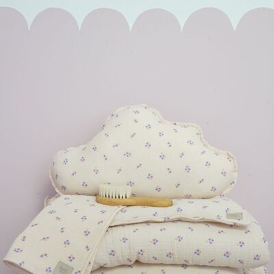 Muslin child cover set  "Purple forget-me-not"