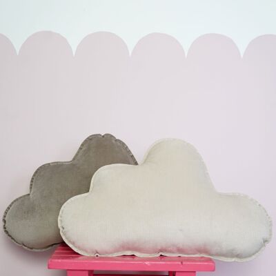 Velvet Cloud Pillow for baby room "Cream"