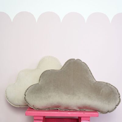 Almohada Nube de Terciopelo para habitación de bebé "Beige oscuro"