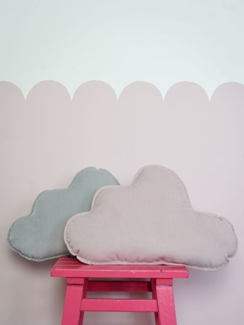 Velvet Cloud Pillow for baby room "Powder pink"