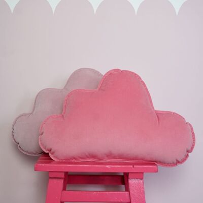 Cuscino Nuvola in Velluto per cameretta "Rosa confetto"