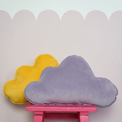 Velvet Cloud Pillow for baby room "Purple"