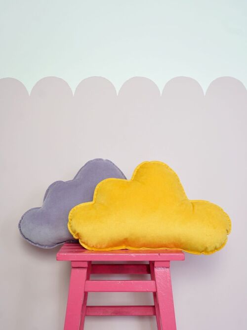 Velvet Cloud Pillow for baby room "Honey"