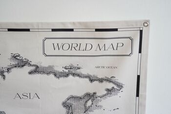 Carte du monde en coton pour enfants "Les voyageurs et leurs sentiers" 8