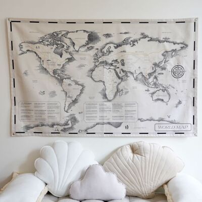 Cotton world map for children "Civilisational achievements"