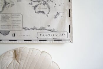 Carte du monde en coton pour enfants "Réalisations civilisationnelles" 19
