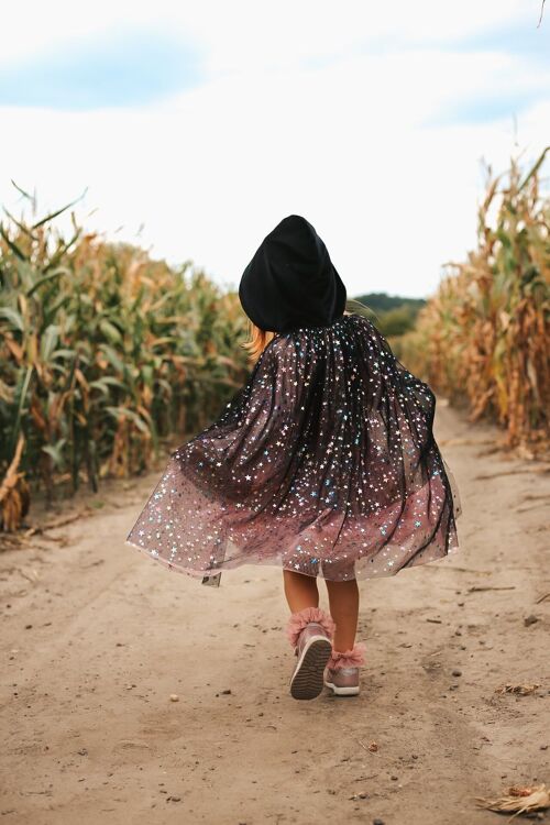 Magical Two-Sided Child's Cape "Rainbow stars"