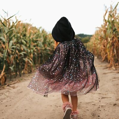 Magical Two-Sided Child's Cape "Rainbow stars"