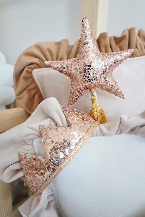 “Rose gold Sequins” Fairy-tale Crown