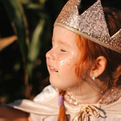 “Rose gold sequins” crown for kids