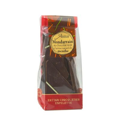 Bag of dark chocolate sheets with mint, 130g