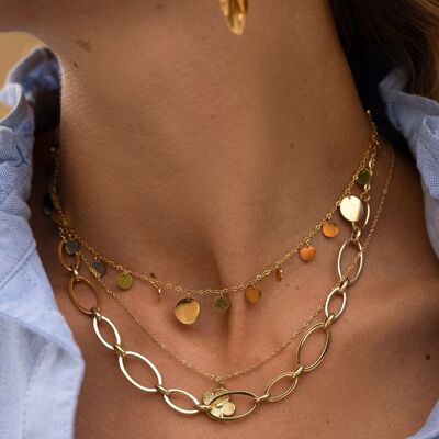 Bullinatie necklace - farandole of round tassels