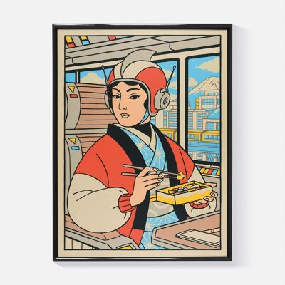 Poster „Mittagessen im Zug“ (30x40cm oder A4-Format)