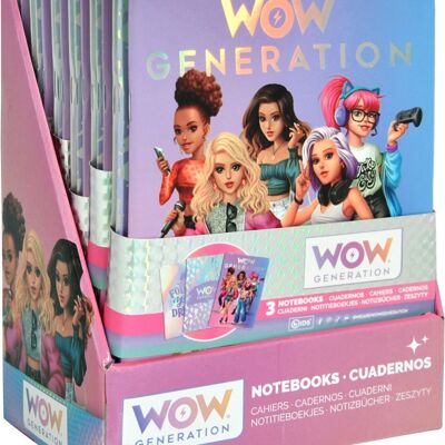 Set of 3 A5 soft cover notebooks - WOW Generation