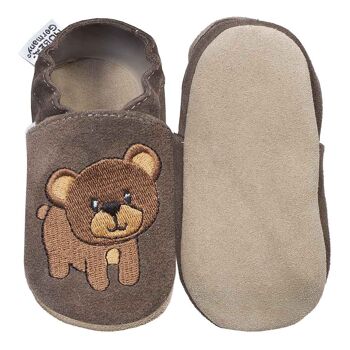 Chaussures pour enfants ours marron foncé 3