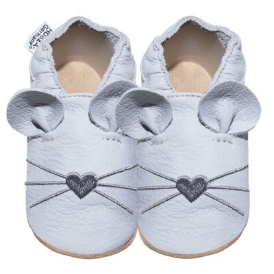 Zapatos infantiles ratón gris claro.
