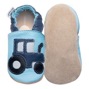 Chaussures enfant tracteur bleu 3