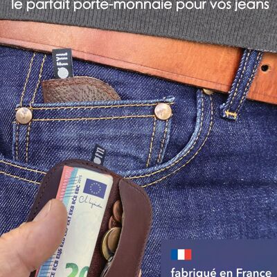 Leder-Geldbörse für den Sommer / Starter-Set mit 12 Produkten und gerahmtem Poster / hergestellt in Frankreich