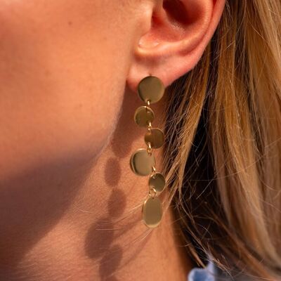 Bullinatie dangling earrings - Farandole of round tassels