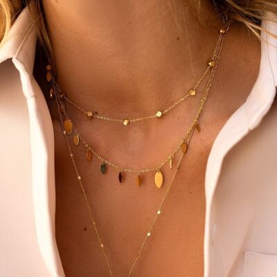 Ovlina necklace - Farandole of oval tassels