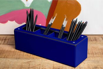 Multipot à crayons - organisateur bureau - 4 compartiments de stockage - 9 coloris - Fabriqué en France 3