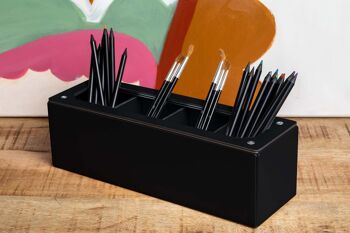 Multipot à crayons - organisateur bureau - 4 compartiments de stockage - 9 coloris - Fabriqué en France 5