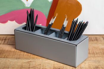 Multipot à crayons - organisateur bureau - 4 compartiments de stockage - 9 coloris - Fabriqué en France 7