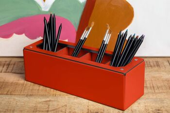 Multipot à crayons - organisateur bureau - 4 compartiments de stockage - 9 coloris - Fabriqué en France 6