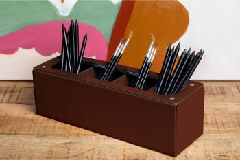Multipot à crayons - organisateur bureau - 4 compartiments de stockage - 9 coloris - Fabriqué en France 9