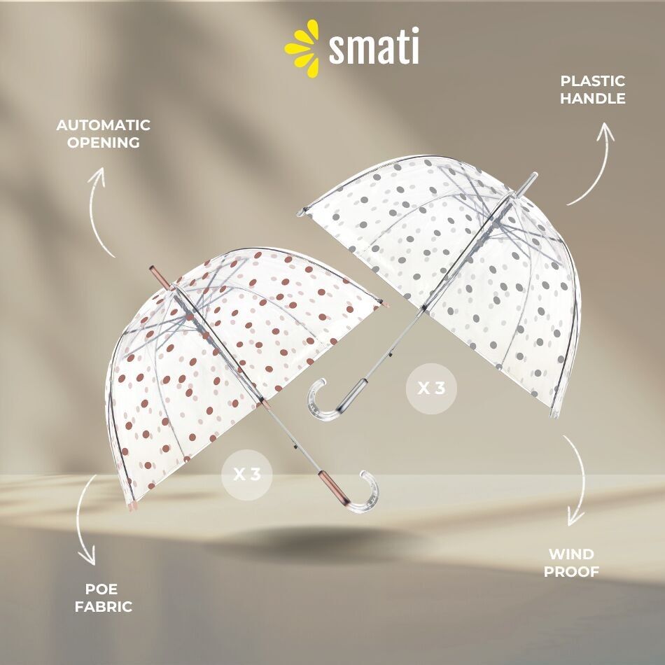 Copper and Silver Dots Umbrella