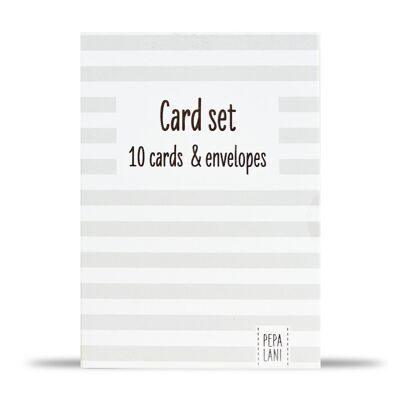 Jeu de cartes Pepa Lani / 10 cartes incl. enveloppes - Rayures & Blocs