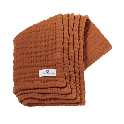 Coperta in mussola 4 in 1 cannella