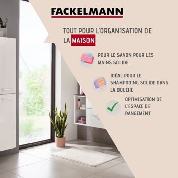 Porte-savon gris chromé Fackelmann Mare 3