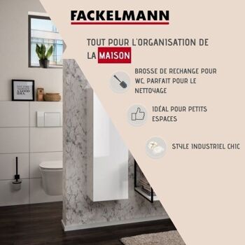 Brosse wc de rechange noir mat Fackelmann New York 2