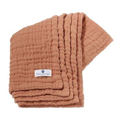 Coperta in mussola 4 in 1 caramello