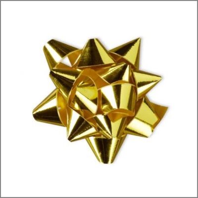 Lazos - Starbow – dorado – 5 cm 100 piezas