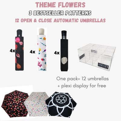 *AKTION* Kostenlose Präsentation / Regenschirm mit Blumenmotiv, 3 verschiedene Muster