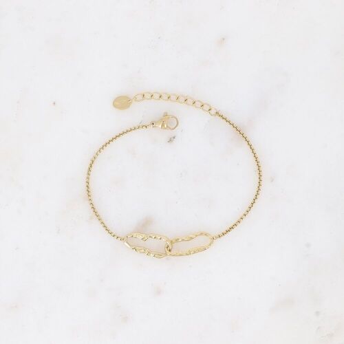 Bracelet Garina - 2 anneaux ovales