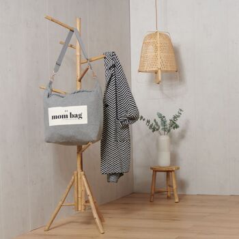 Sac Mom Teddy Bouclé Gris 6