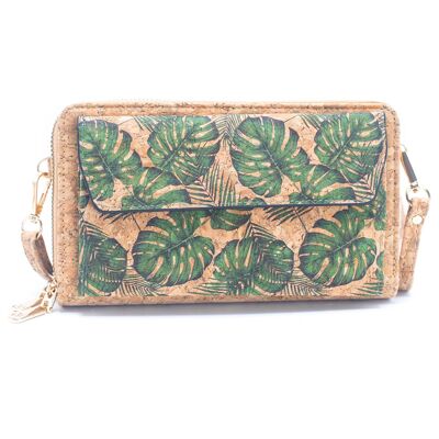 Cartera de mujer green-goose Cork XL | Hojas