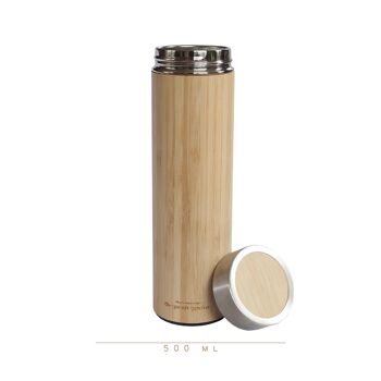 green-goose Bouteille thermos en bambou dans un tube cadeau 1