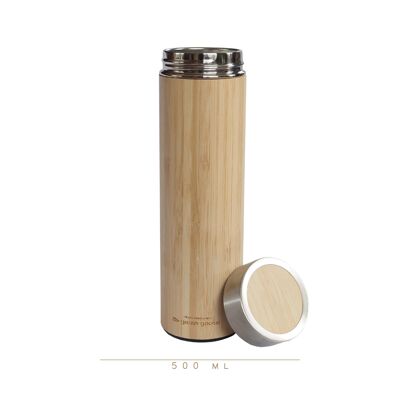 green-goose Bouteille thermos en bambou dans un tube cadeau