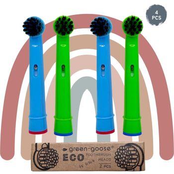 têtes de brosse à charbon Oral B green-goose | 4 pièces | Enfants 4