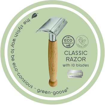 green-goose Coffret de Rasage Classique Bambou 8